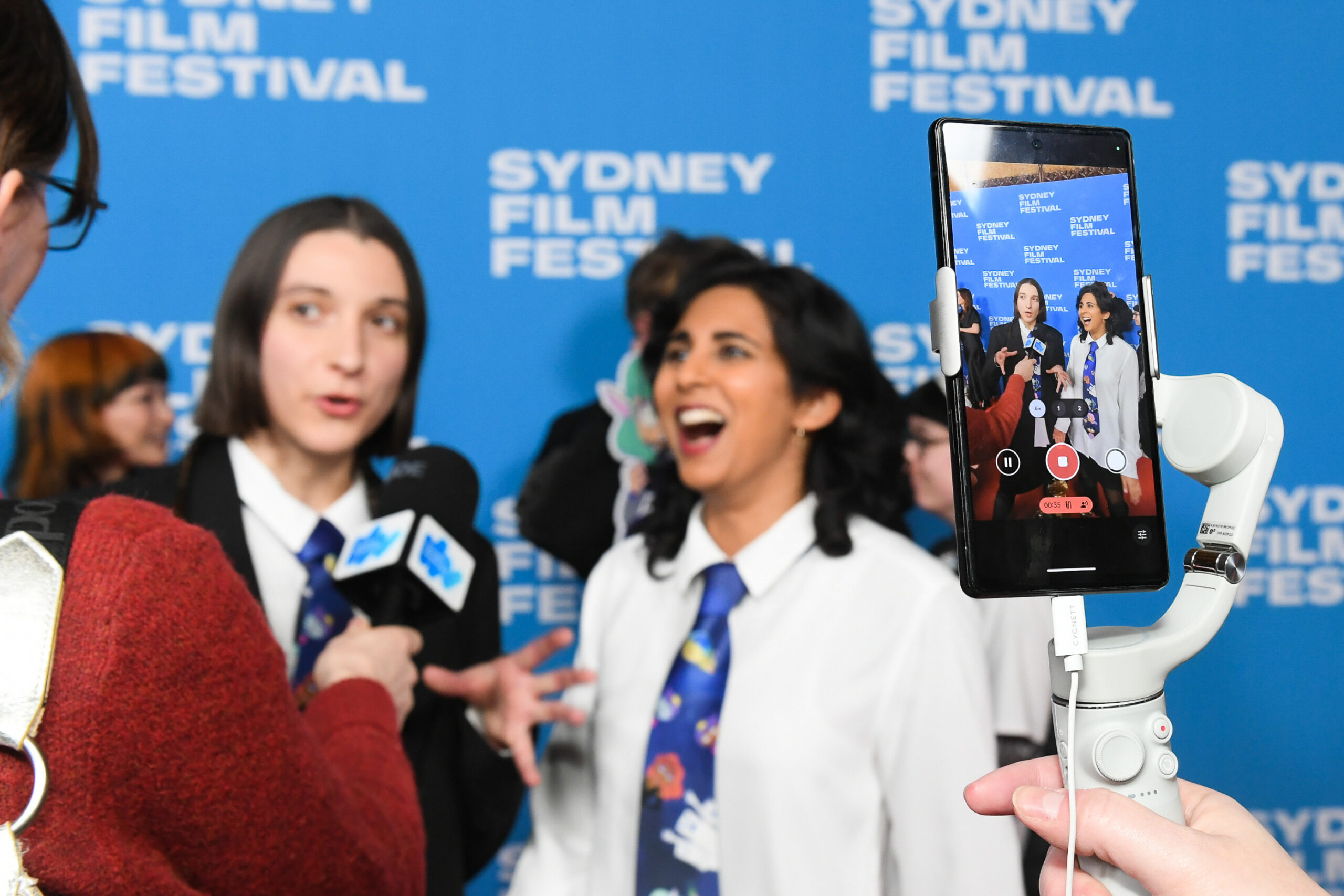 <p>Sydney Film Festival – Lesbian Space Princess directors Emma Hough Hobbs and Leela Varghese – Thursday 5th June, 2025</p>
